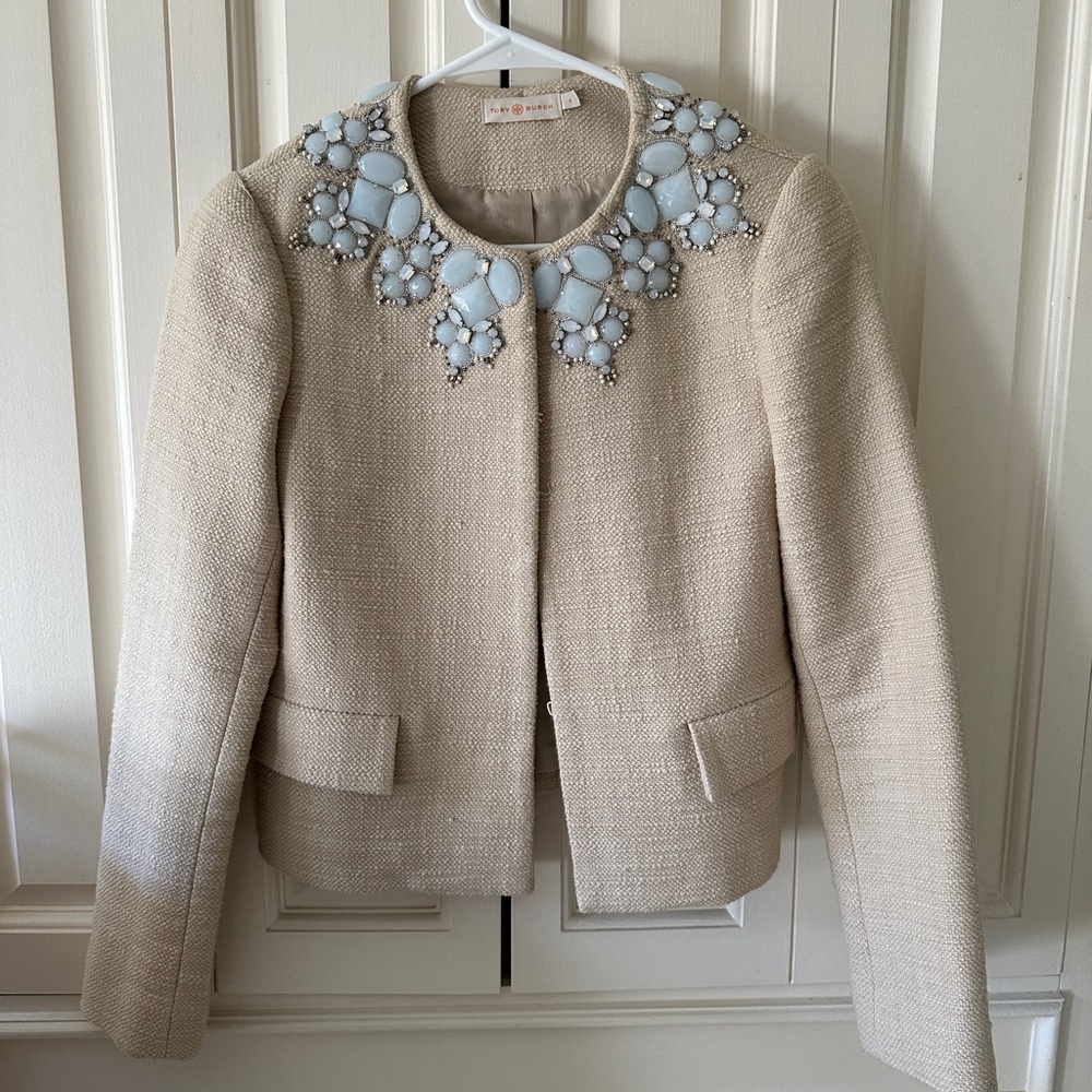 Tory Burch Stylist Beaded Suit Jacket
